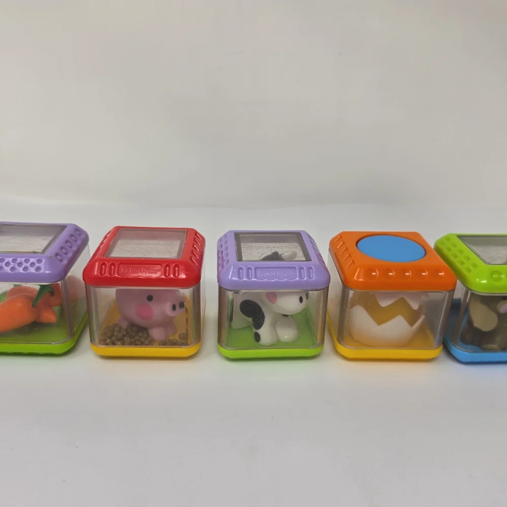Fisher Price Peek Sensory Blocks Lot of 5